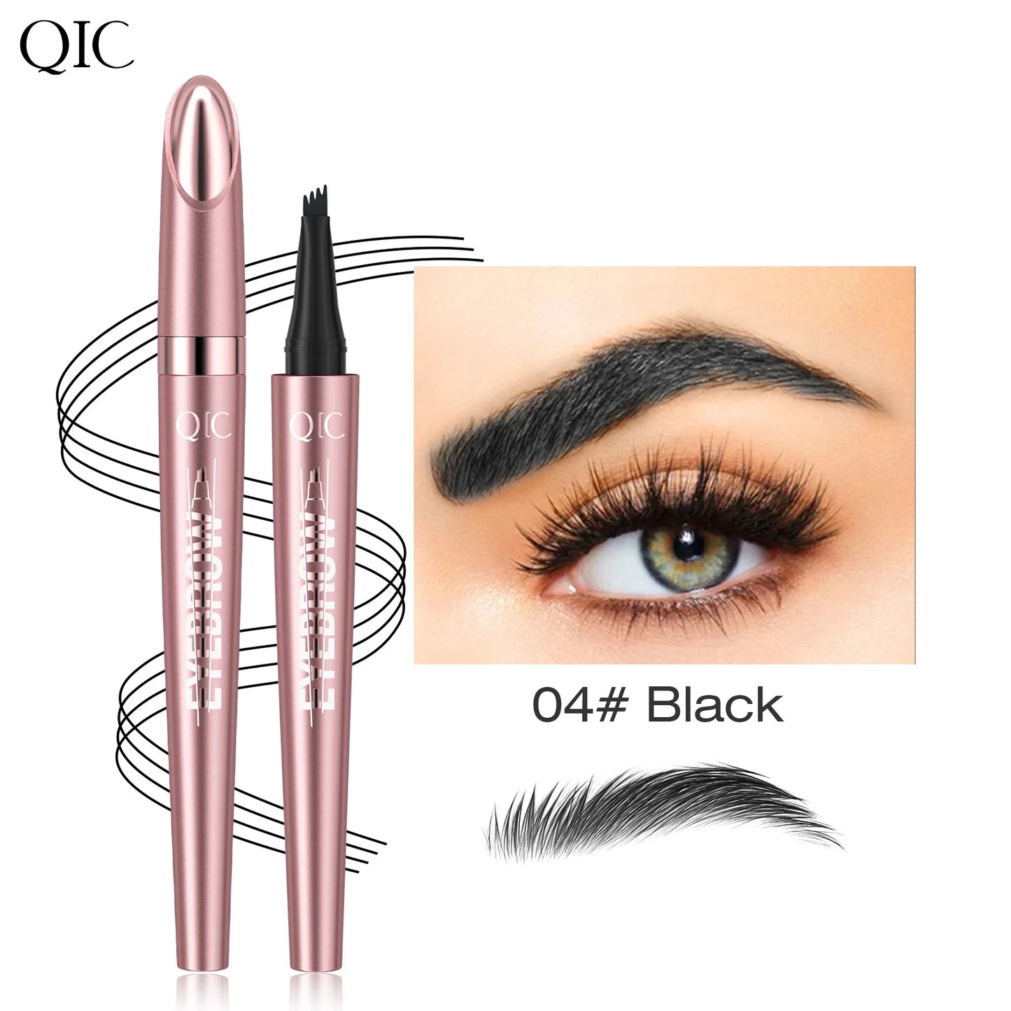 Crayon EyebloggPays l 3D Microblading, Imperméable, Marron Foncé, Couleur Naturelle, Course Fine, Magic EyebloggPays l, 4 Fork Tip, Dames, Nouveau, 2024