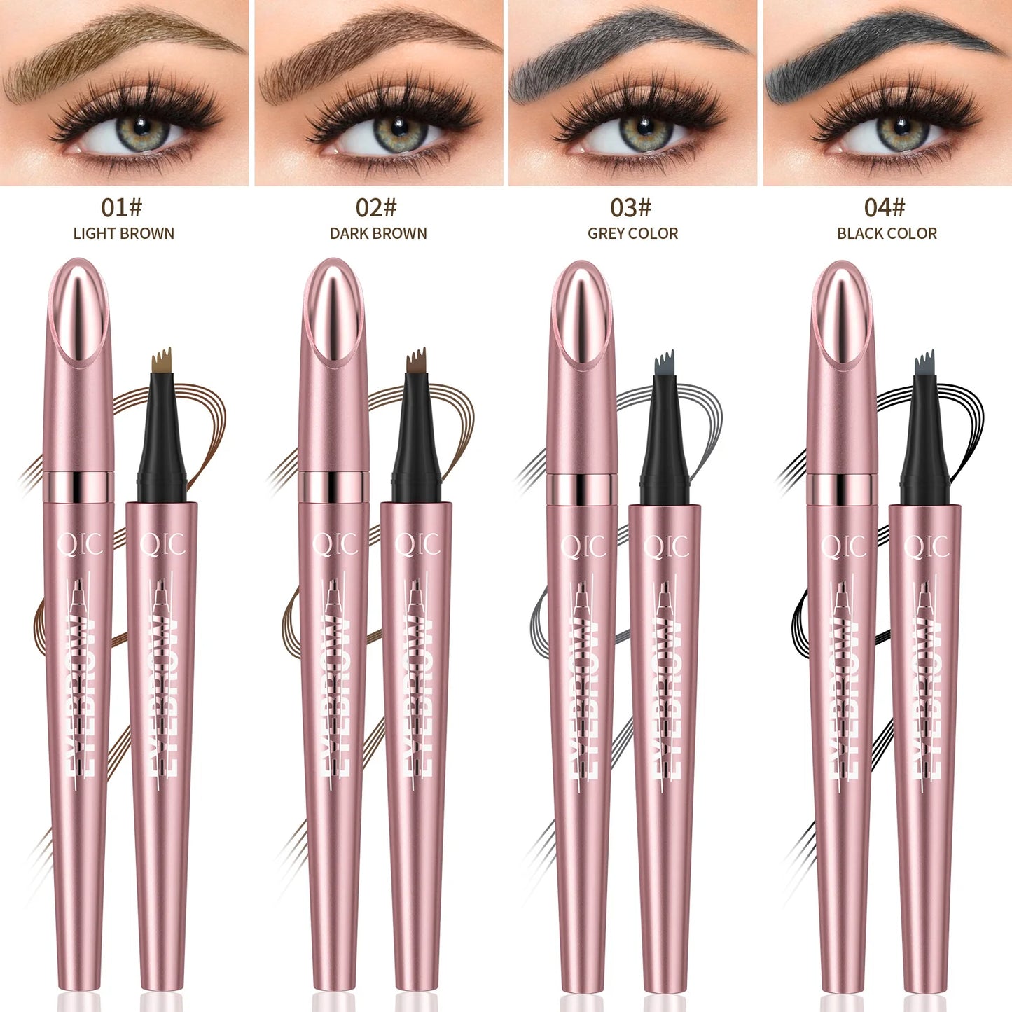 Crayon EyebloggPays l 3D Microblading, Imperméable, Marron Foncé, Couleur Naturelle, Course Fine, Magic EyebloggPays l, 4 Fork Tip, Dames, Nouveau, 2024