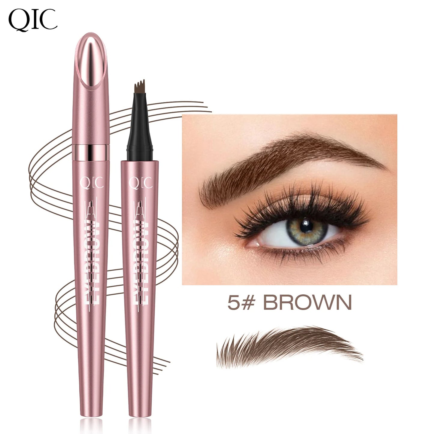 Crayon EyebloggPays l 3D Microblading, Imperméable, Marron Foncé, Couleur Naturelle, Course Fine, Magic EyebloggPays l, 4 Fork Tip, Dames, Nouveau, 2024