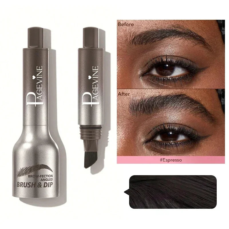 EyebloggPays l-Crayon de embau3D, ligne des cheveux, anti-bavure, imperméable, durable, sourcils noirs et bruns, grande brosse, naturel, sauvage, crème rehaussante