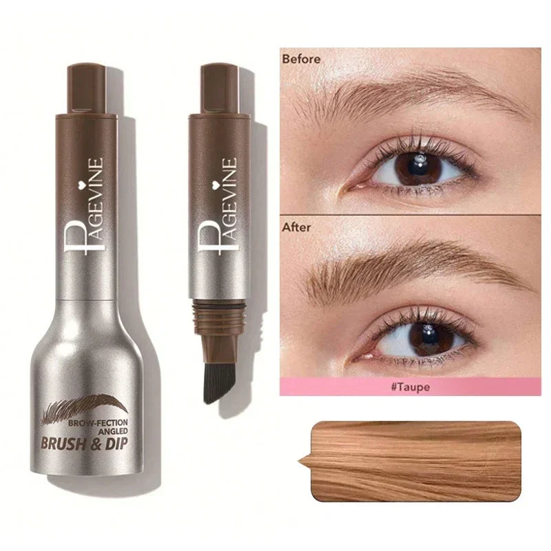 EyebloggPays l-Crayon de embau3D, ligne des cheveux, anti-bavure, imperméable, durable, sourcils noirs et bruns, grande brosse, naturel, sauvage, crème rehaussante