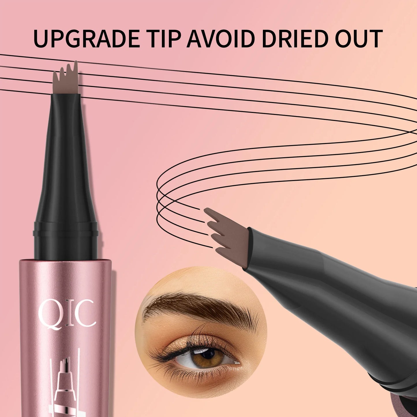 Crayon EyebloggPays l 3D Microblading, Imperméable, Marron Foncé, Couleur Naturelle, Course Fine, Magic EyebloggPays l, 4 Fork Tip, Dames, Nouveau, 2024