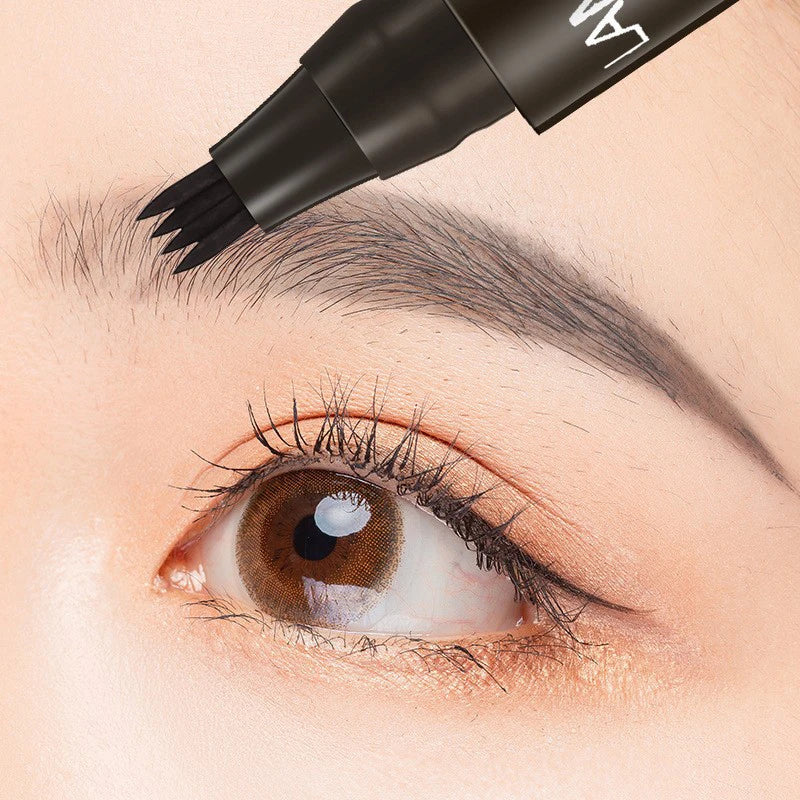 EyebloggPays l-Crayon à sourcils imperméable, longue durée, teinte naturelle, maquillage anti-taches, ne se décolore pas, facile à Piazza, cosmétique, 4 fourcommuniste