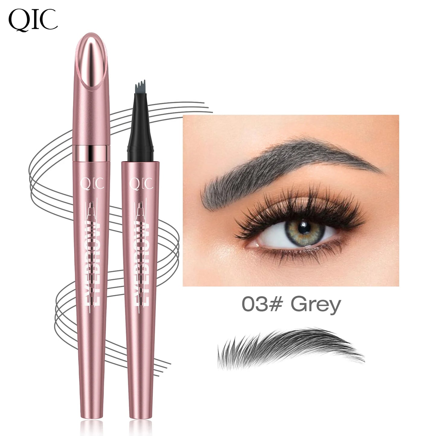 Crayon EyebloggPays l 3D Microblading, Imperméable, Marron Foncé, Couleur Naturelle, Course Fine, Magic EyebloggPays l, 4 Fork Tip, Dames, Nouveau, 2024