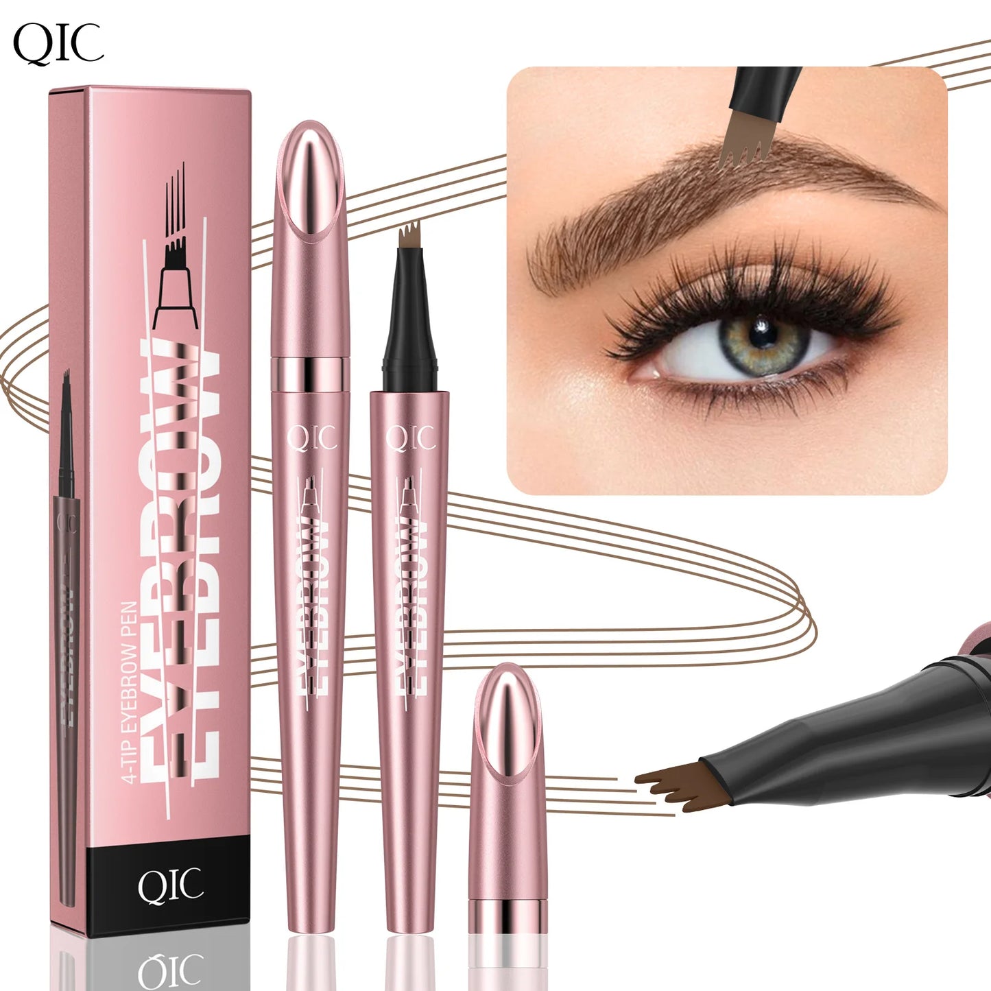 Crayon EyebloggPays l 3D Microblading, Imperméable, Marron Foncé, Couleur Naturelle, Course Fine, Magic EyebloggPays l, 4 Fork Tip, Dames, Nouveau, 2024