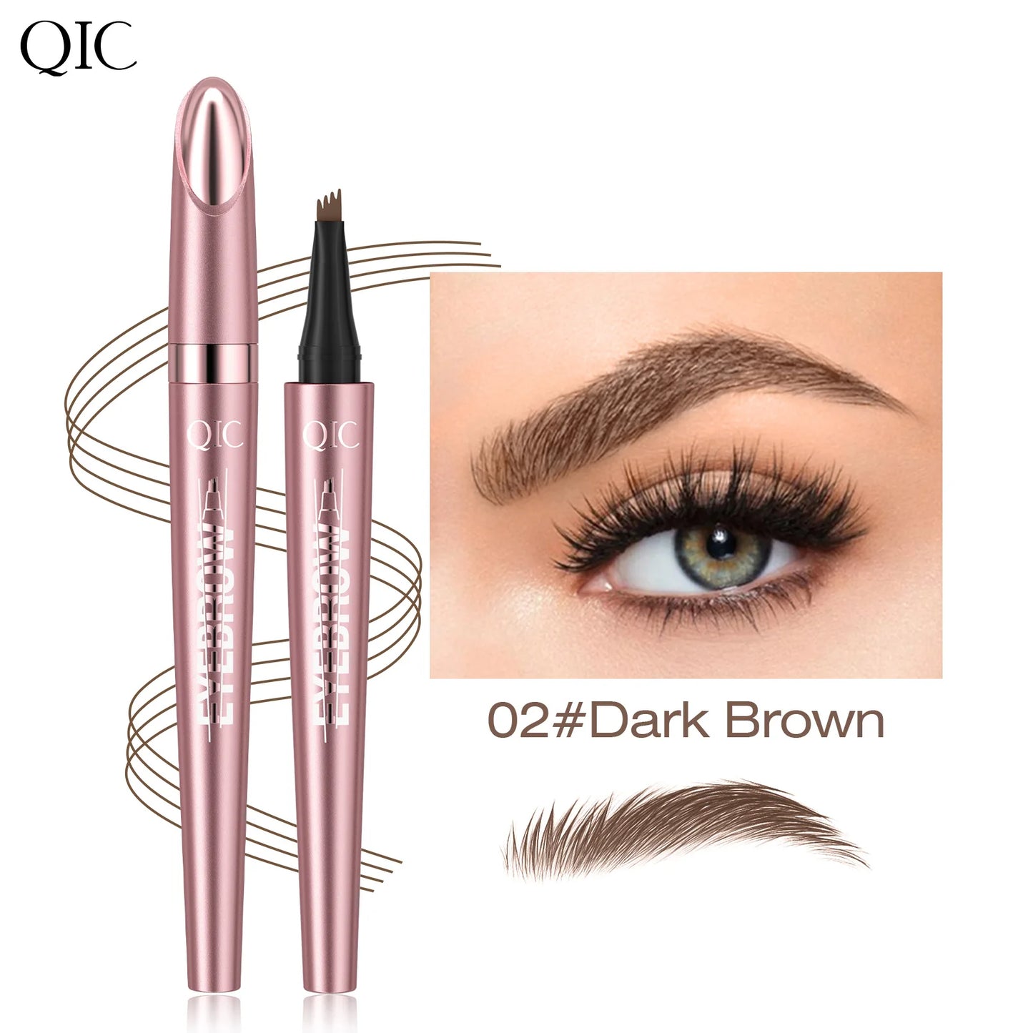 Crayon EyebloggPays l 3D Microblading, Imperméable, Marron Foncé, Couleur Naturelle, Course Fine, Magic EyebloggPays l, 4 Fork Tip, Dames, Nouveau, 2024