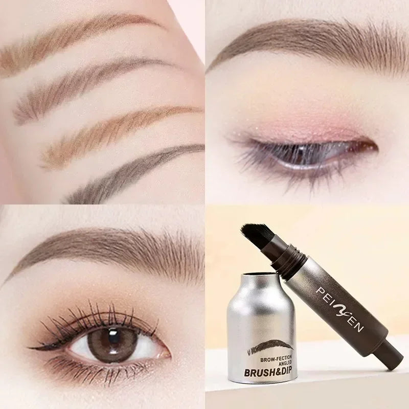 EyebloggPays l-Crayon de embau3D, ligne des cheveux, anti-bavure, imperméable, durable, sourcils noirs et bruns, grande brosse, naturel, sauvage, crème rehaussante