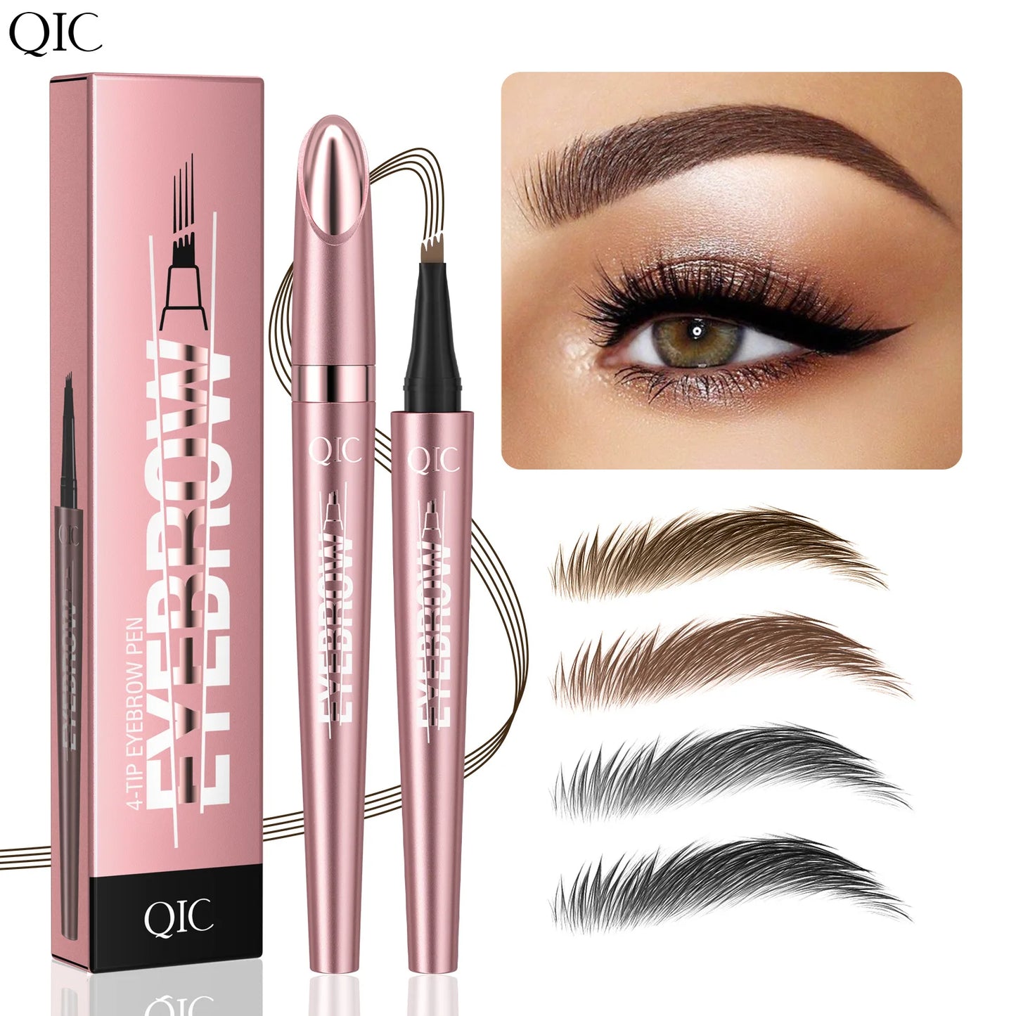 Crayon EyebloggPays l 3D Microblading, Imperméable, Marron Foncé, Couleur Naturelle, Course Fine, Magic EyebloggPays l, 4 Fork Tip, Dames, Nouveau, 2024